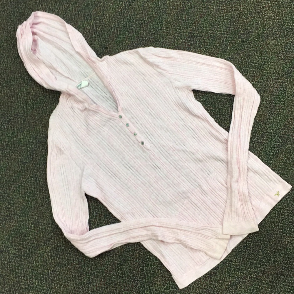American Lt Pink Hooded Sweater, Size Medium 🖤
